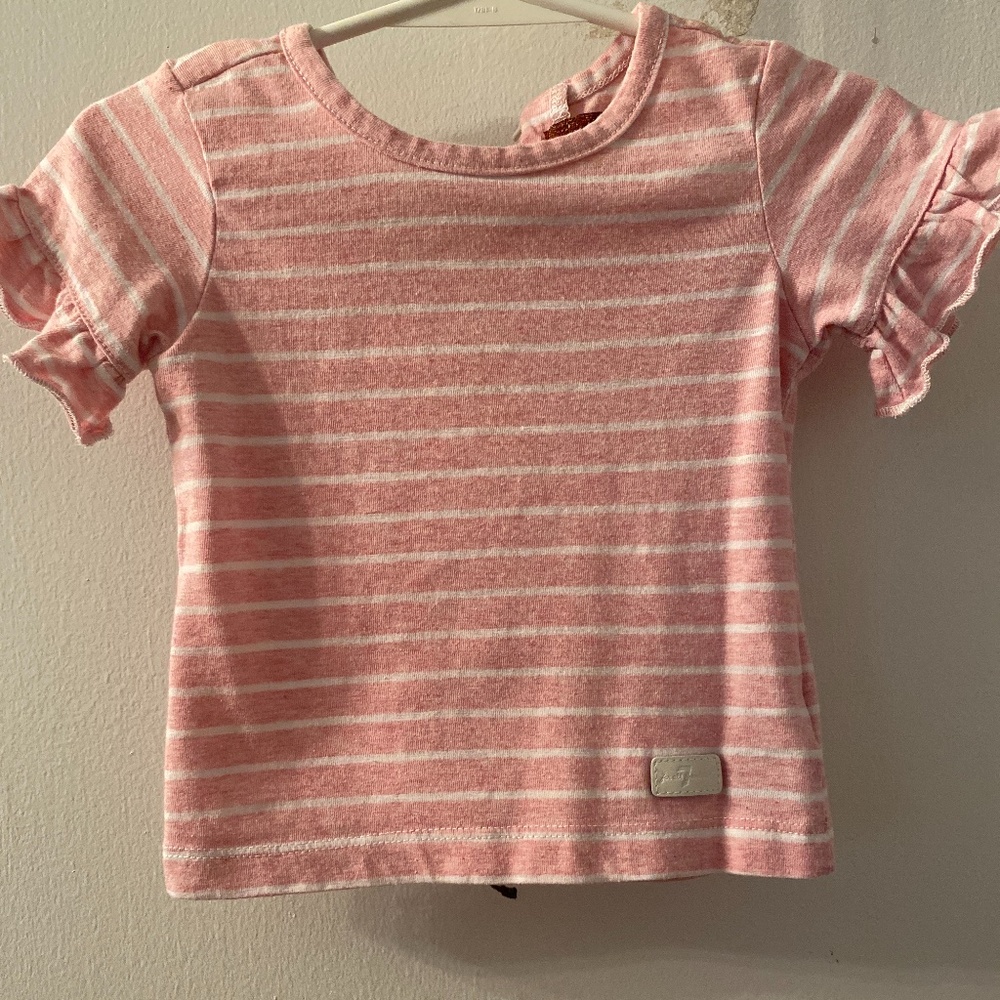 Ruffled striped top